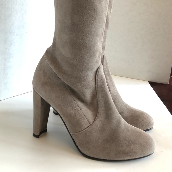 Stuart Weitzman Highland Boot in Topo Suede - Picture 7 of 14